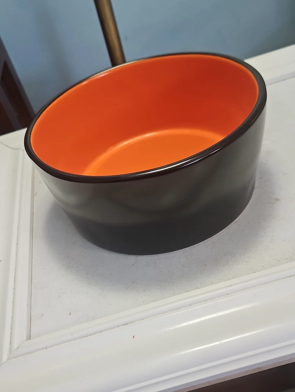 Rae Dunn Howloween Black Exterior with Orange Interior Bowl